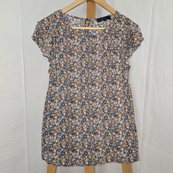 Rachel Rachel Roy Blouse Floral Flutter Sleeve Size Small - Picture 1 of 3